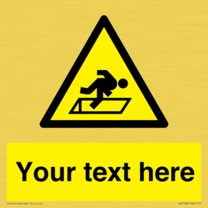 Custom Warning Hatch Sign